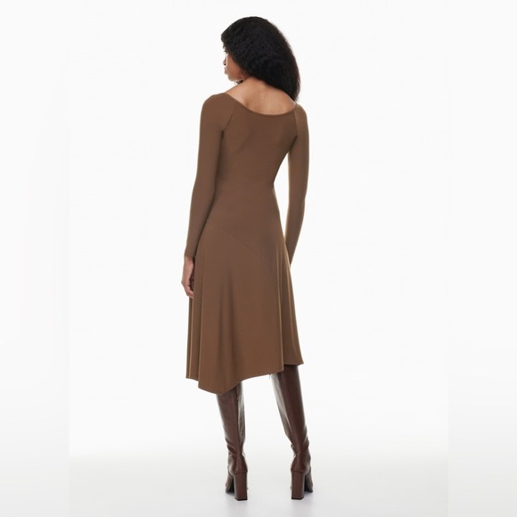 NWOT ARITZIA Wilfred Nuage Dress Cocoa BrownM Medium - Picture 6 of 16